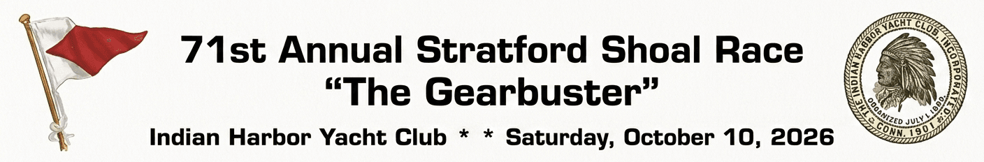 The Gearbuster - 71st Annual Indian Harbor Stratford Shoal Race logo